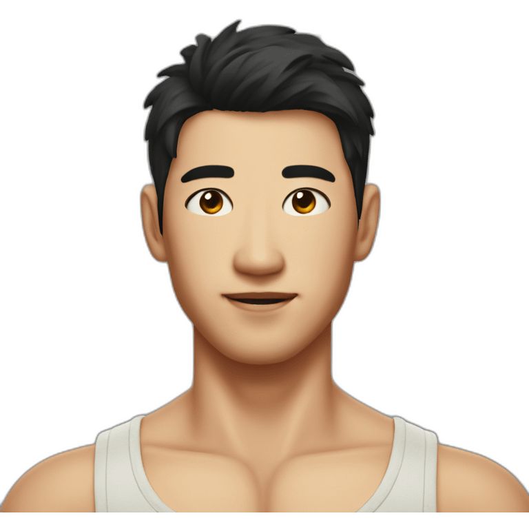 Sexy asian guy with freckles emoji