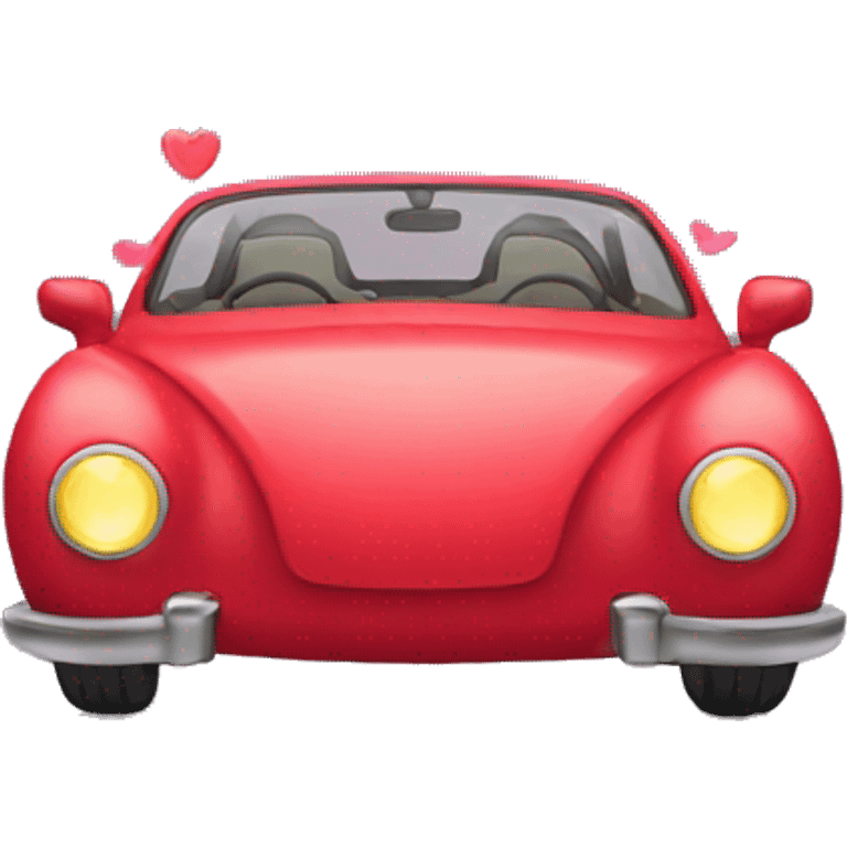 Coche con corazones emoji