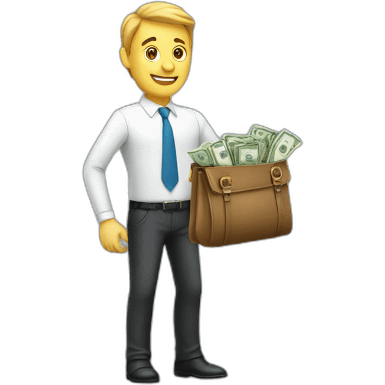 Business man with money emoji