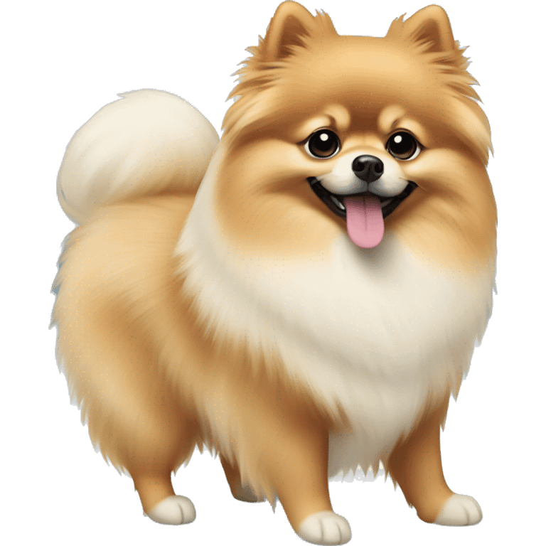 Pomeranian in winter  emoji