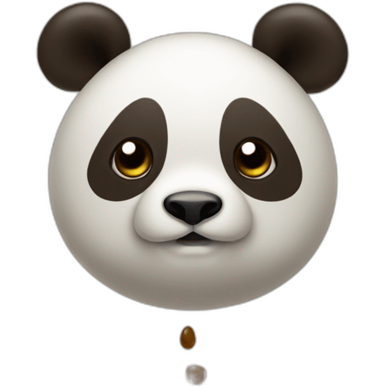 panda with poop over its head emoji