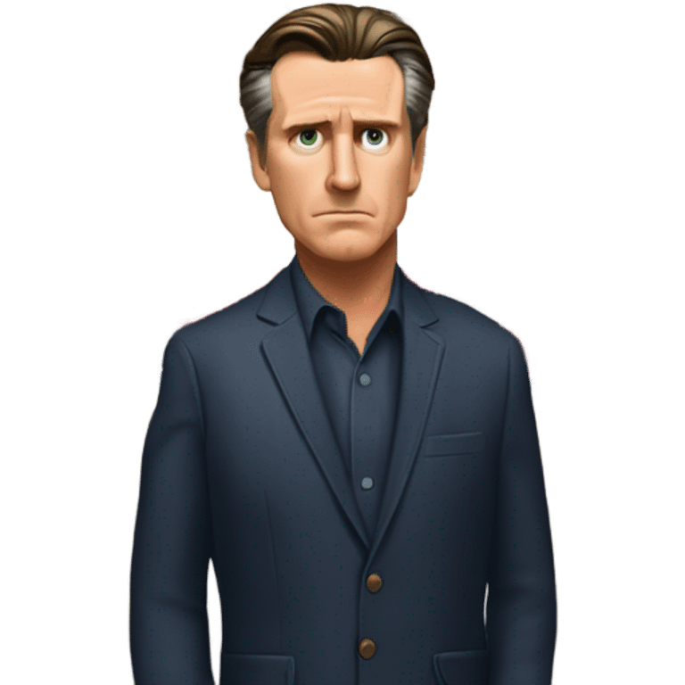 Gavin Newsom holding empty firehouse emoji