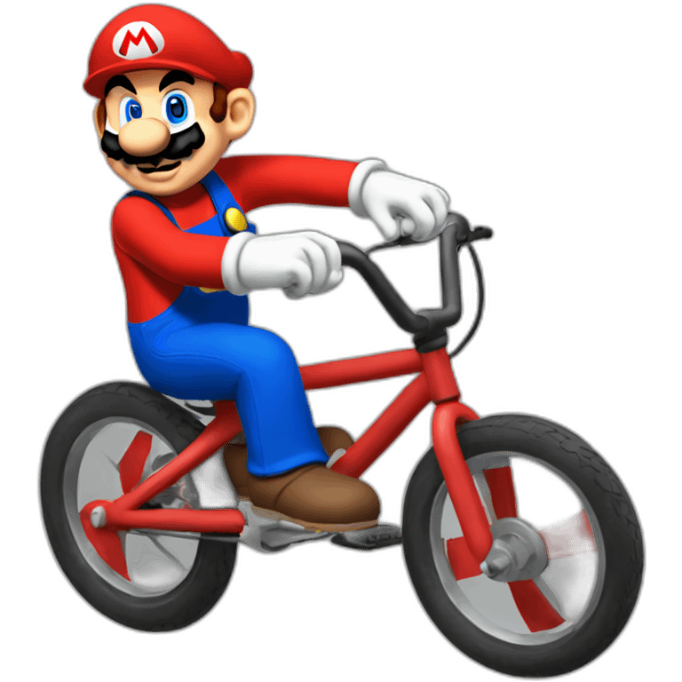 Mario on bmx emoji