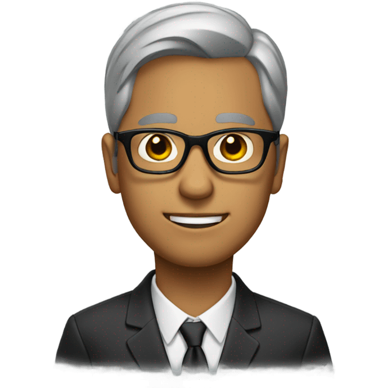 Man with glasses and suit  emoji