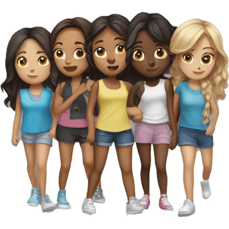 group of 5 girls emoji