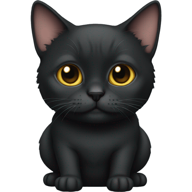 Black munchkin cat emoji