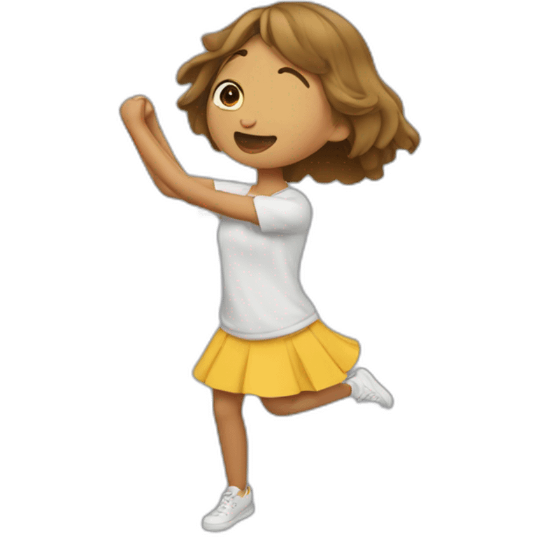 fille qui dab emoji