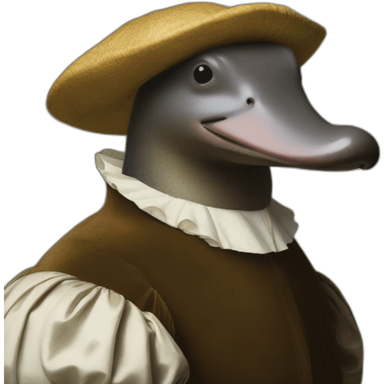 Platypus in a vermeer's painting emoji