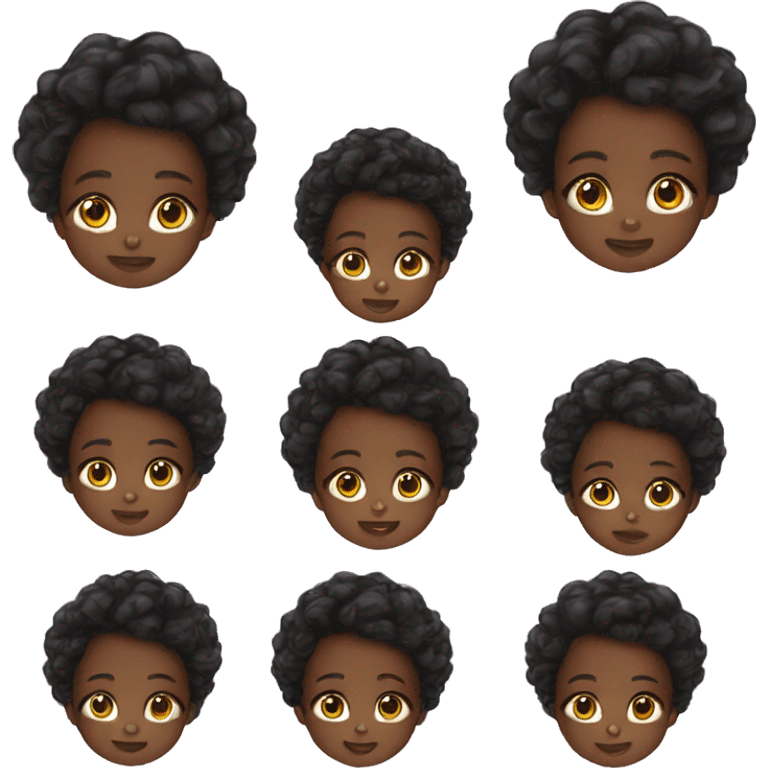 black girl baby cute  emoji