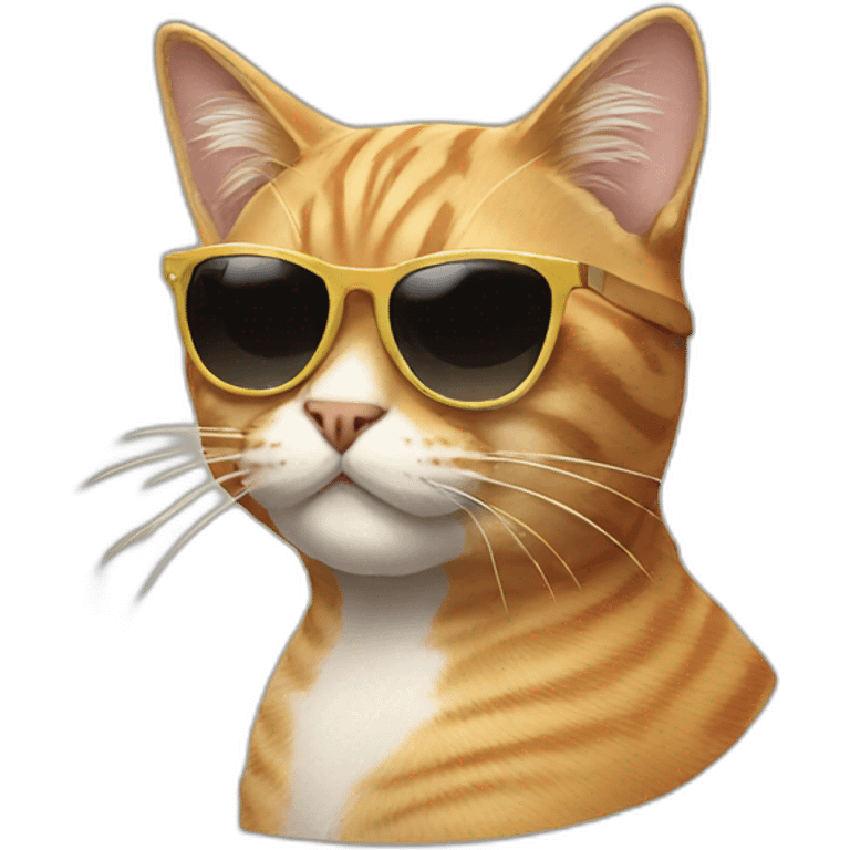 Cat with sunglasses emoji