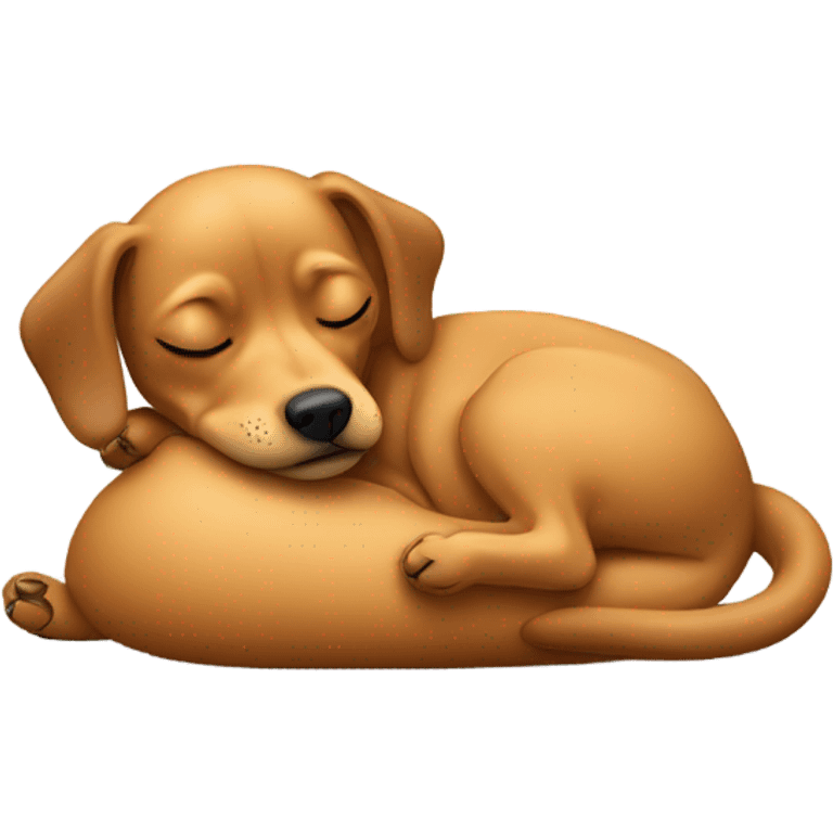 Chiweenie dog sleeping emoji