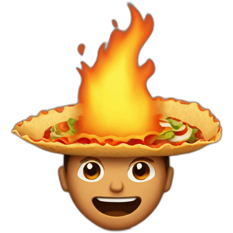 taco man on fire emoji