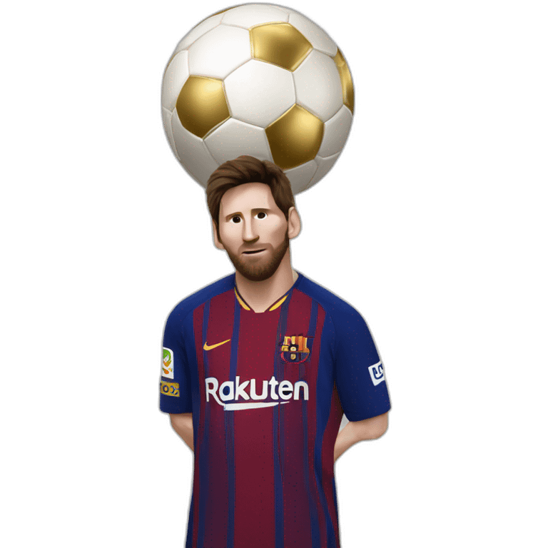 Messi qui dérobe un ballon d’or emoji