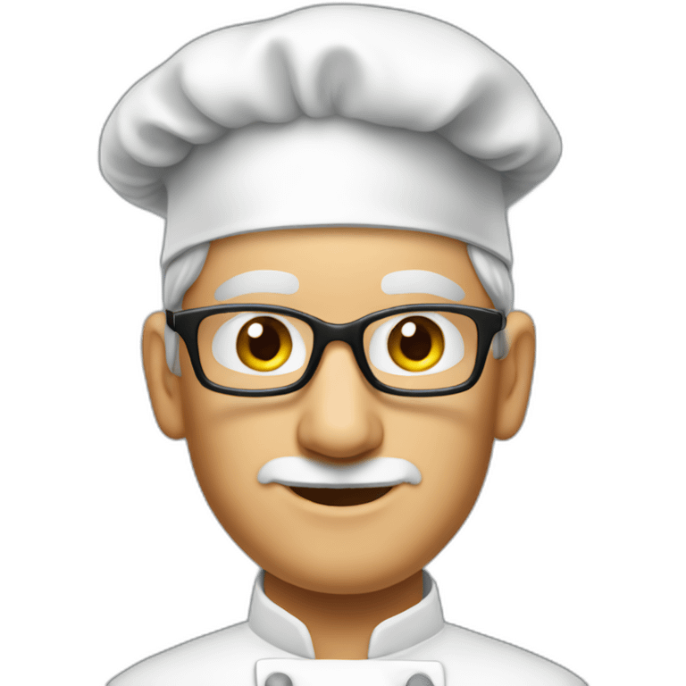 Tim cook in a chef cap emoji