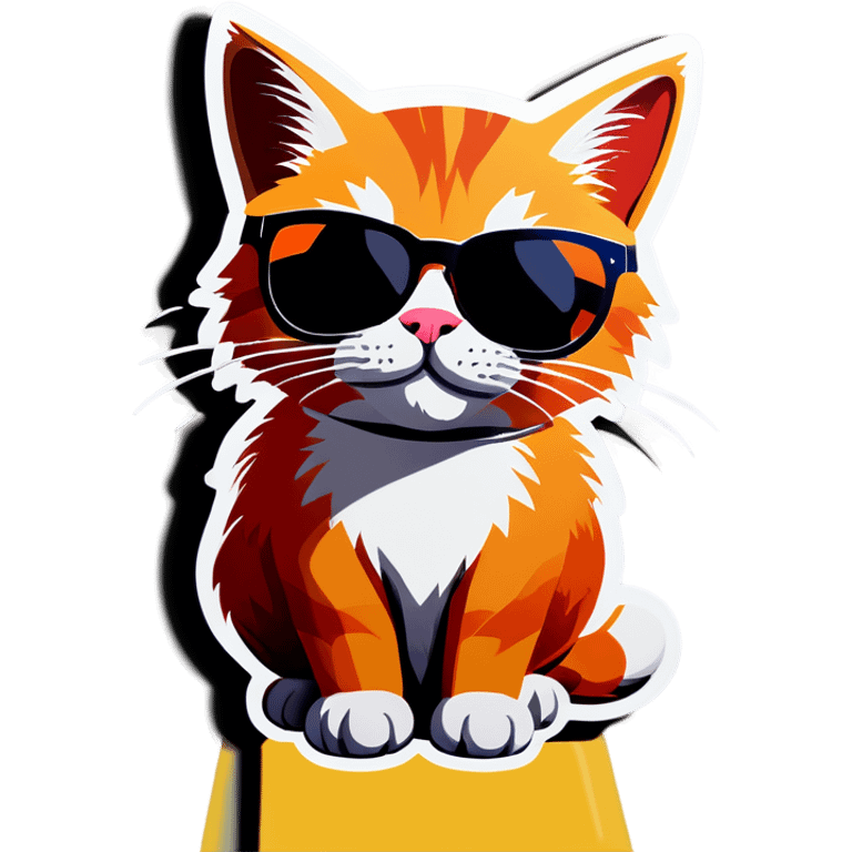 Cat with sunglasses emoji