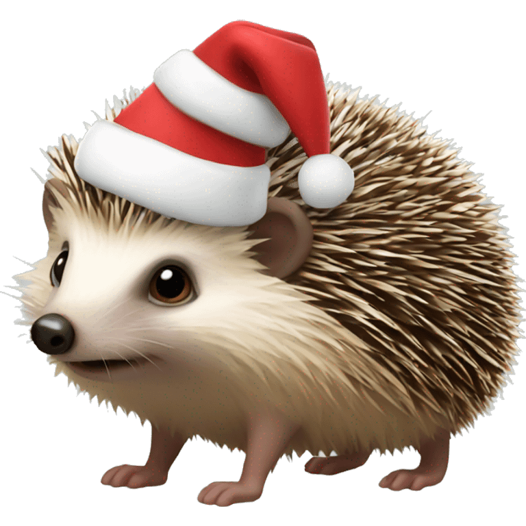 Christmas hedgehog emoji