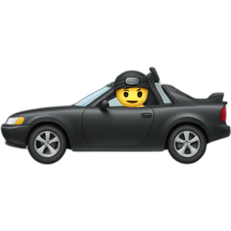 Ninja driveing a car emoji