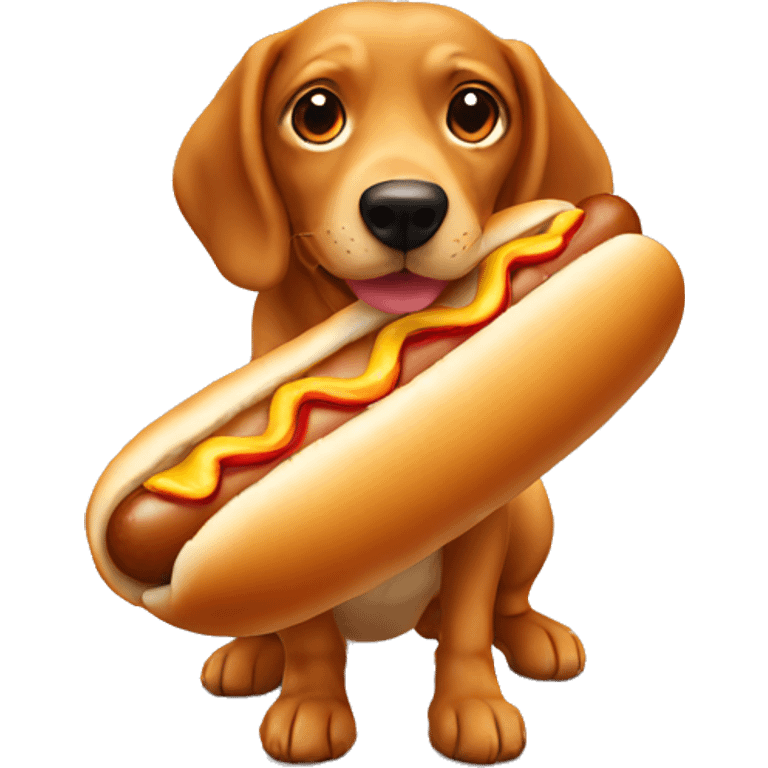 Hot Dog with Dog emoji