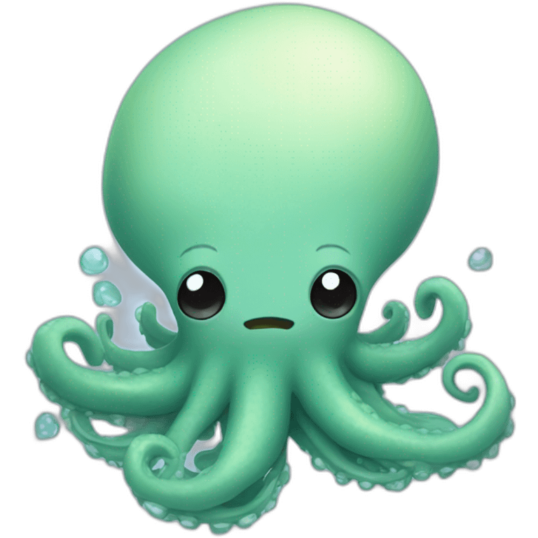 cute kraken with baby face crying emoji