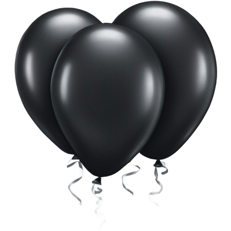 Black birthday baloons emoji