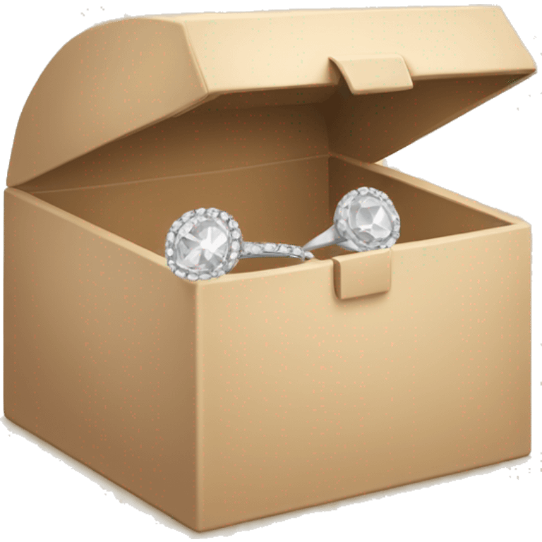 beige box with diamond ring emoji