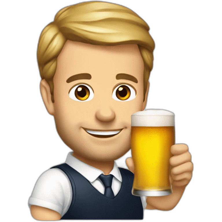 Macron beer emoji