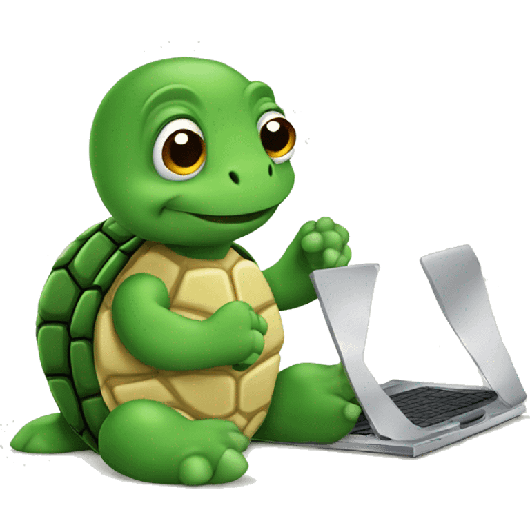 turtle with laptop emoji