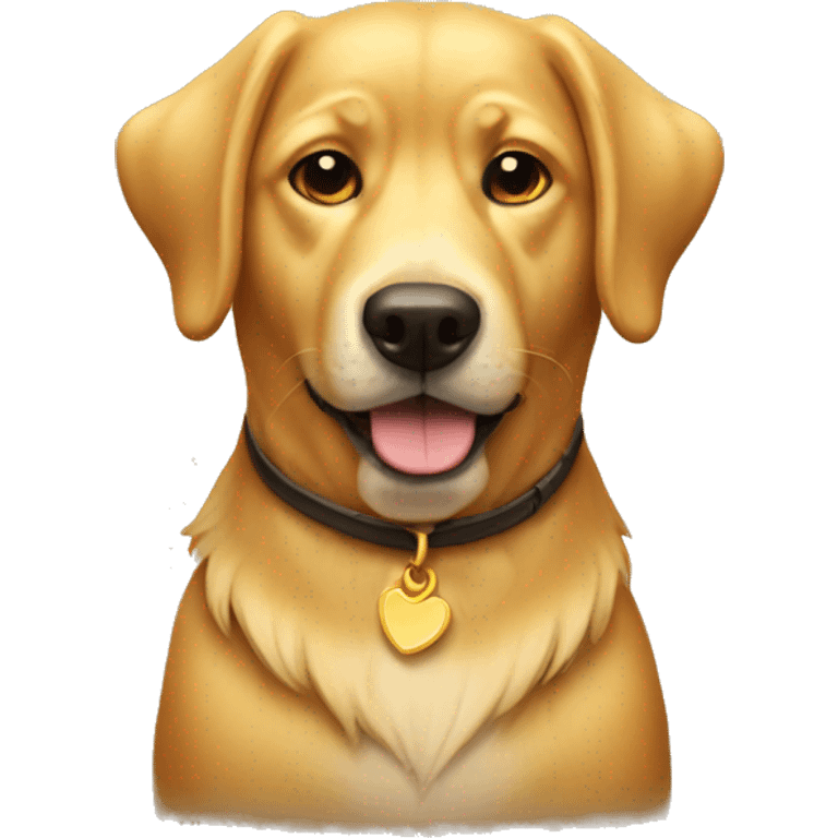 a golden dog emoji