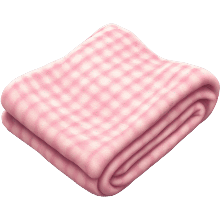 A cozy blanket light pink checkered  emoji