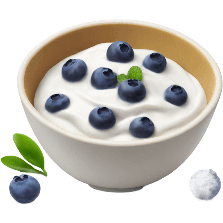 yogurt bowl with blueberries emoji