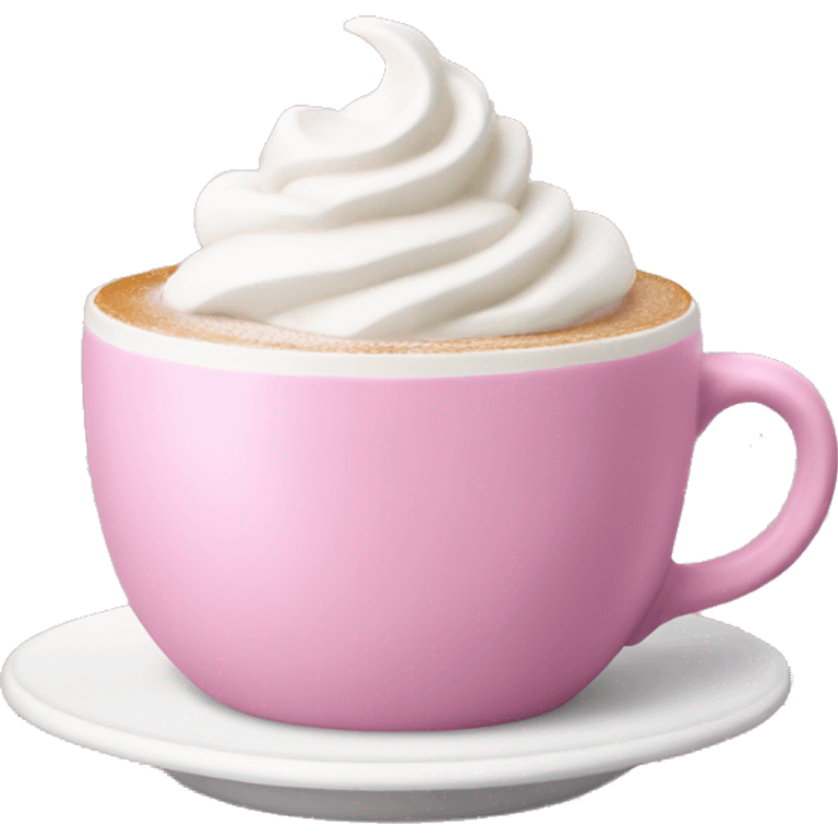 Pink coffee with whipped cream  emoji