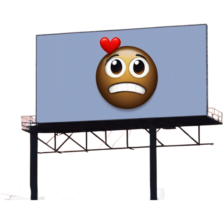 i love you on a billboard  emoji