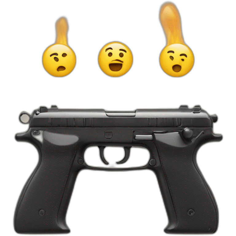 Le signe JUL avec les 2 mains simetriques faisant un pistolet emoji