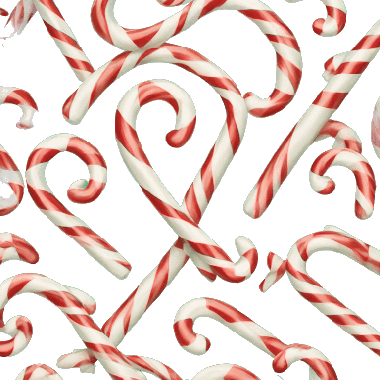 Candy cane with green and white emoji