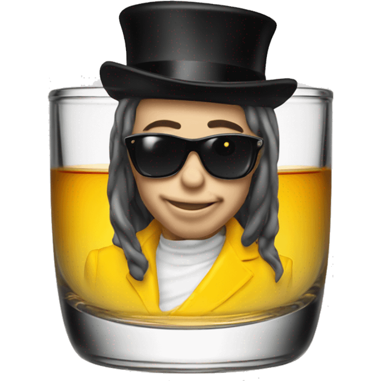 Galliano hotshot in small glass emoji