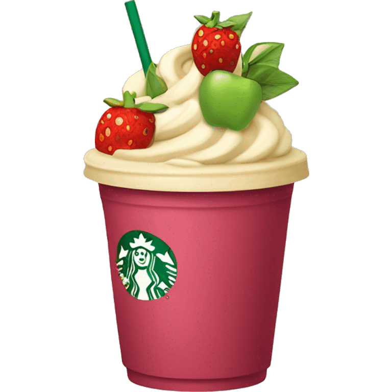 Starbucks, dragon, fruit refresher ￼ emoji