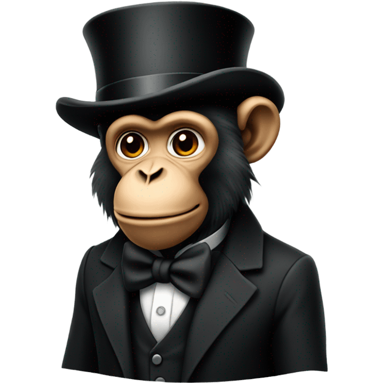 Monkey with a tophat emoji