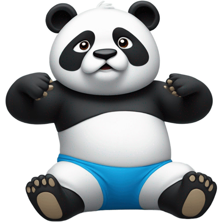 Panda Doing Sit-ups emoji