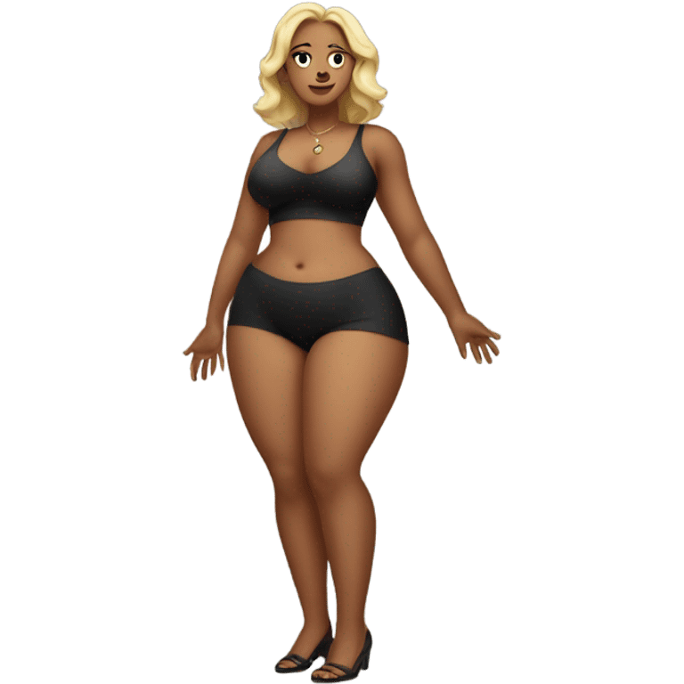 single Slim-Thicc white woman posing (hourglass figure) emoji