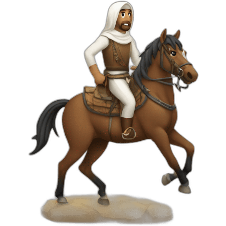 Muslim horse raider saddelless emoji