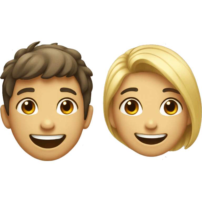 boy and girl laughing emoji