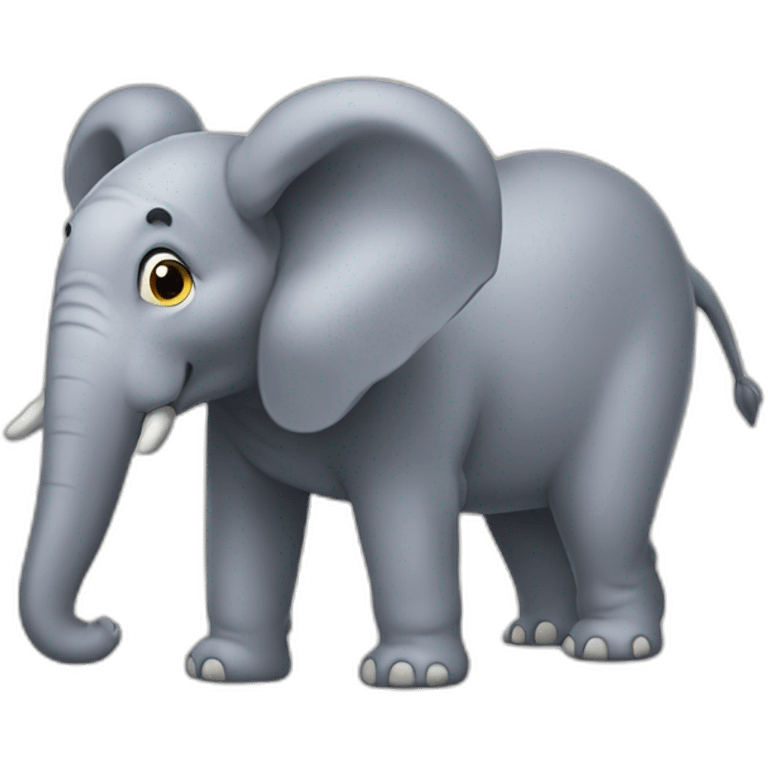 Chien sur éléphant emoji