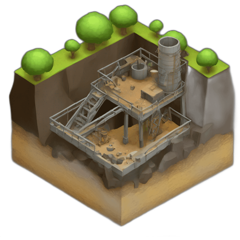 isometric mineshaft emoji