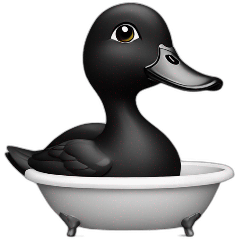 Black bath duck emoji