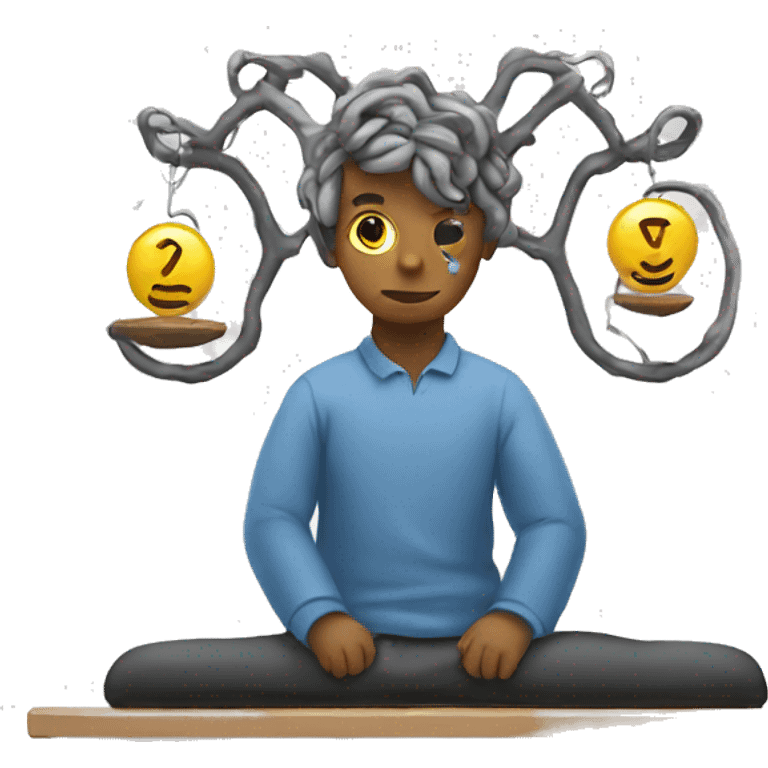 balancing mind and technology emoji