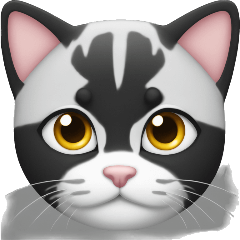 Schwarz weiße Katze  emoji