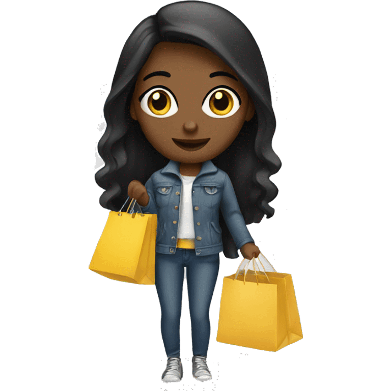 Girls shopping emoji