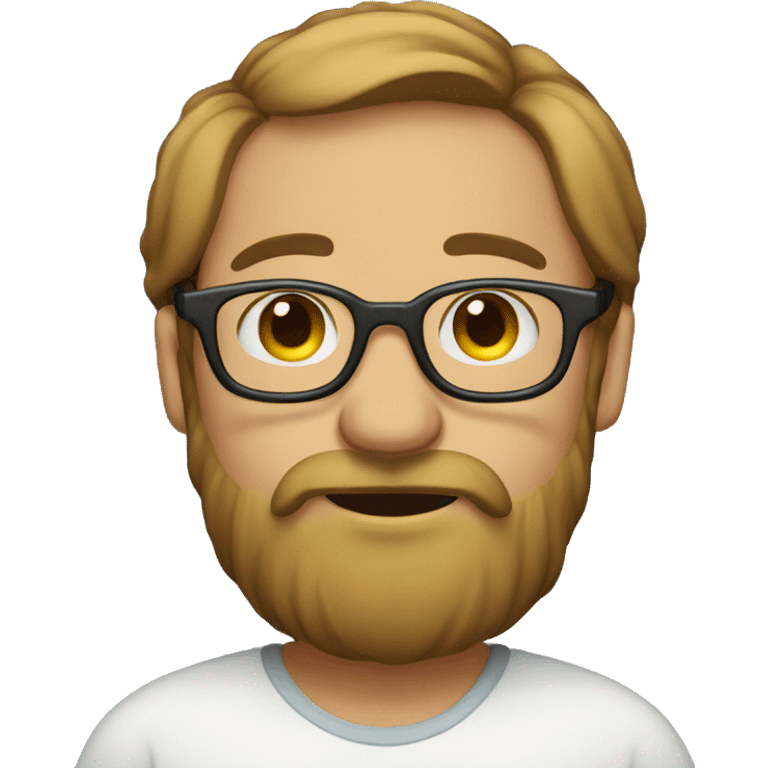 Pregnant man with beard & eyeglasses emoji