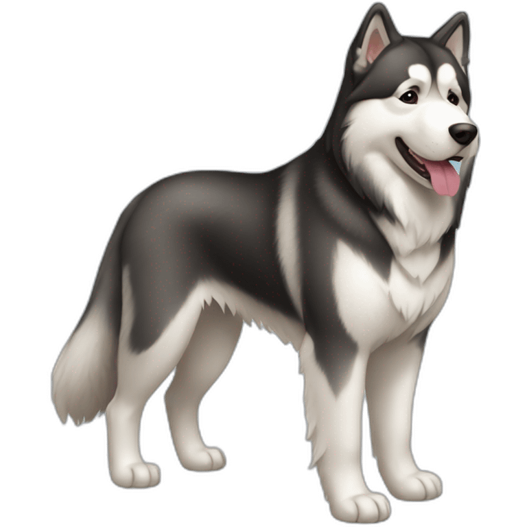 Dog alaskan malamute full-body emoji