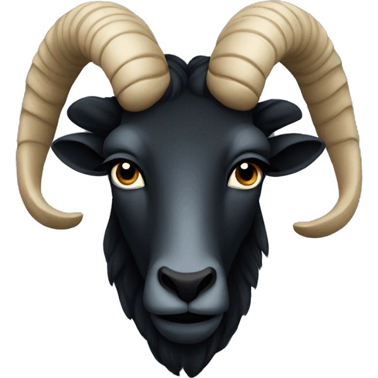 Black Capricorn zodiac sign  emoji